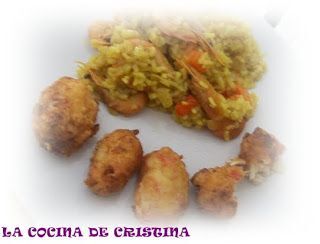 Arroz campestre al curry y croquetas de surimi - Receta Petitchef