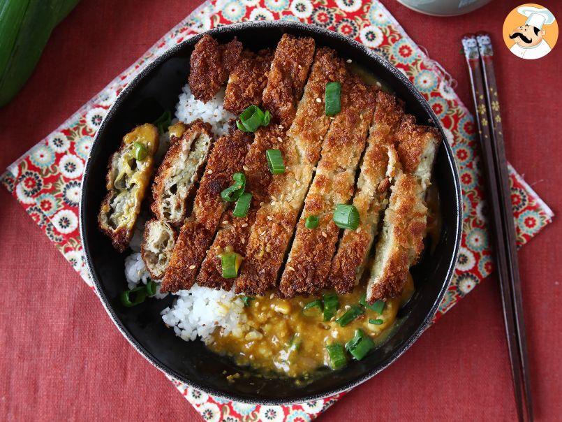 Berenjena empanada con pan rallado panko y curry japonés al estilo katsu - foto 2