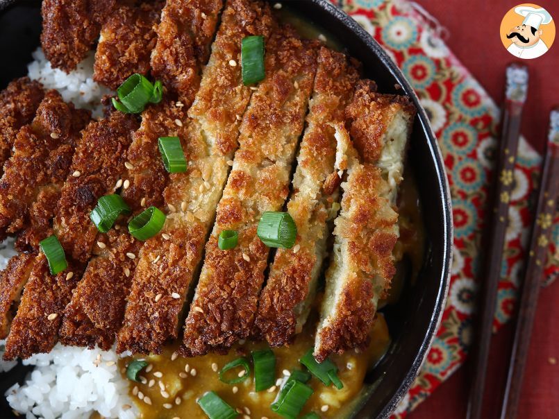 Berenjena empanada con pan rallado panko y curry japonés al estilo katsu - foto 3