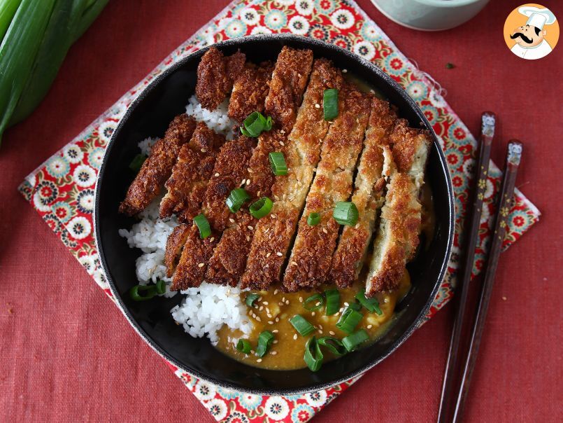 Berenjena empanada con pan rallado panko y curry japonés al estilo katsu - foto 5