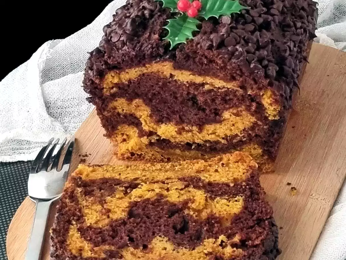 Bizcocho de chocolate y calabaza