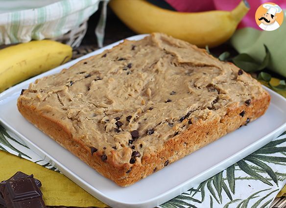 Bizcocho de plátano y chocolate - vegano y sin gluten - Receta Petitchef