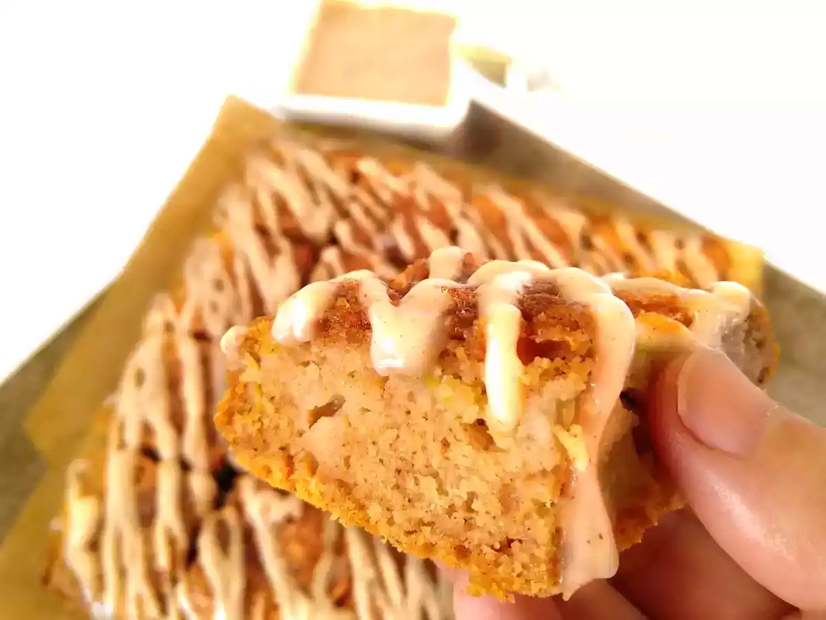 Bizcocho vegano de manzana con cobertura de natillas veganas - foto 2