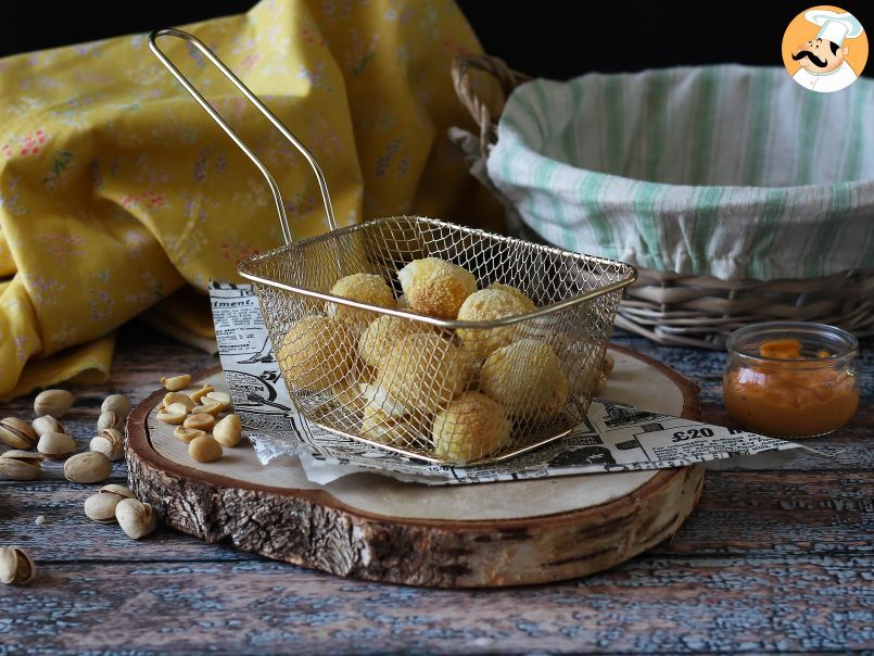 Bolitas de mozzarella empanadas en freidora de aire - foto 3