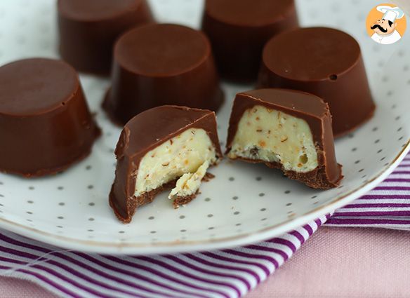 Bombones de chocolate con leche sabor kinder - Receta Petitchef