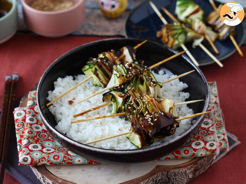 Brochetas vegetarianas de calabacín con una deliciosa salsa asiática picante - foto 8