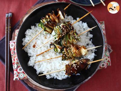 Brochetas vegetarianas de calabacín con una deliciosa salsa asiática picante - foto 2