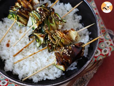 Brochetas vegetarianas de calabacín con una deliciosa salsa asiática picante - foto 5