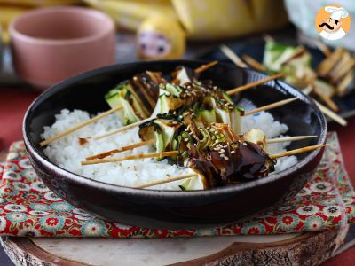 Brochetas vegetarianas de calabacín con una deliciosa salsa asiática picante - foto 6