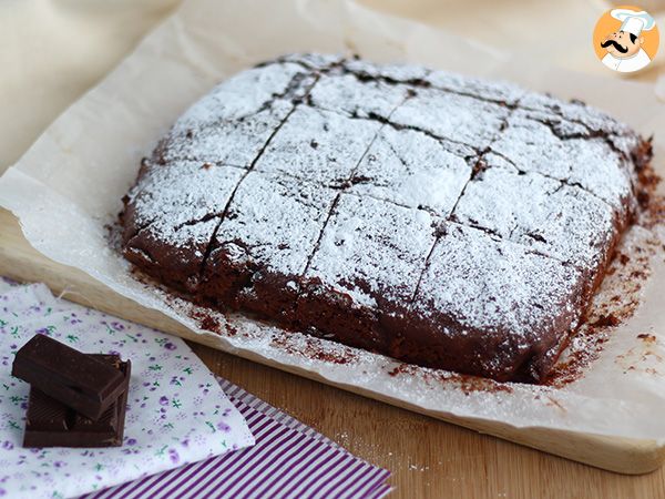 Brownie vegano, sin huevo, sin lactosa - Receta Petitchef