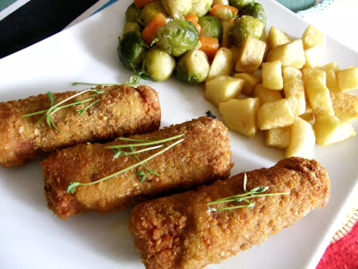 Cachopitos enrollados con rebozado de ajónjoli. - foto 2