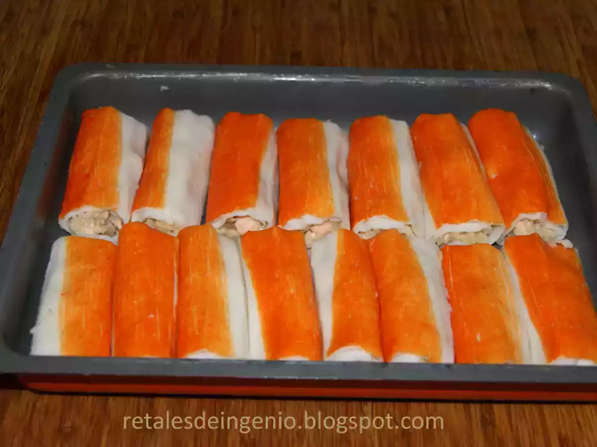 Canelones de pescado y gambas - foto 2