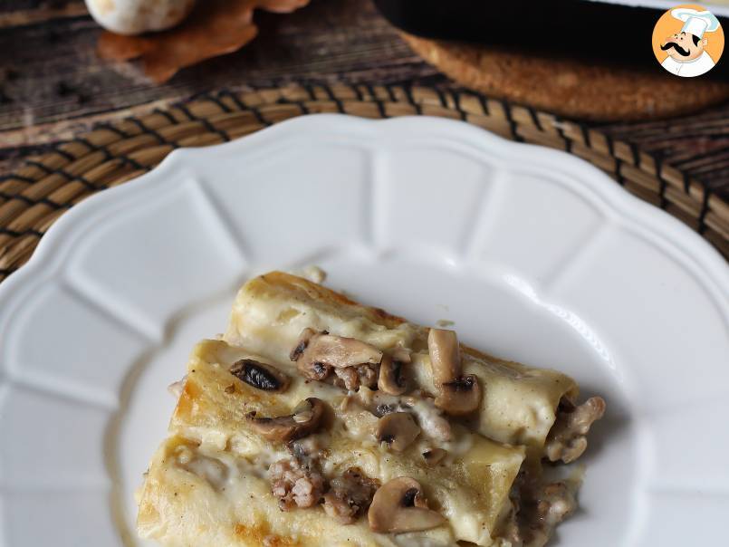 Canelones de setas y salchicha fresca - foto 4