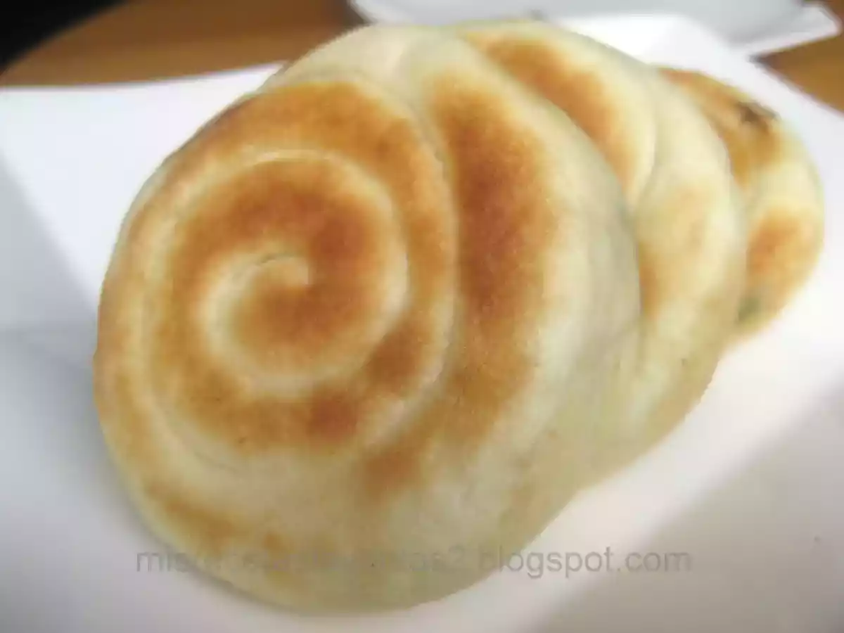 Caracolas de cebolleta, pan de cebolleta chino