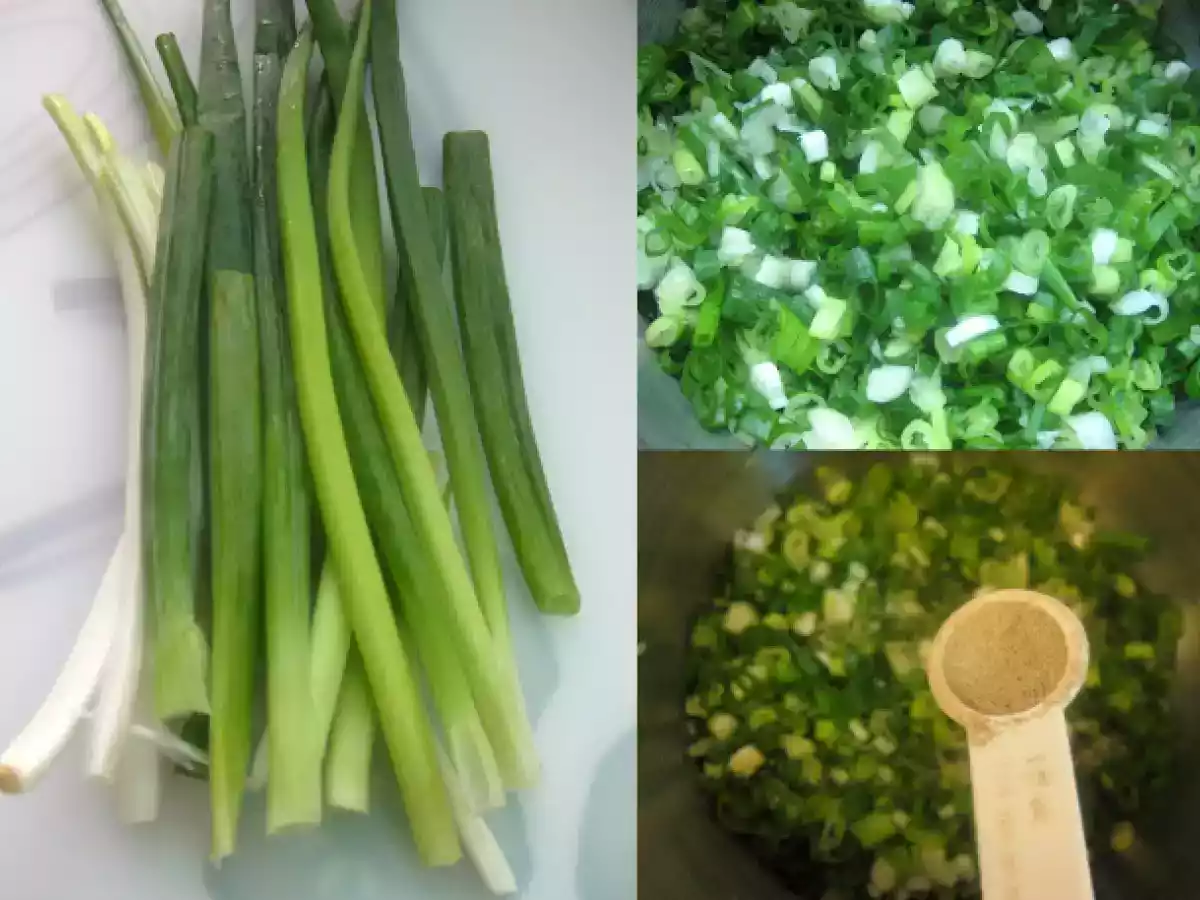 Caracolas de cebolleta, pan de cebolleta chino - foto 3