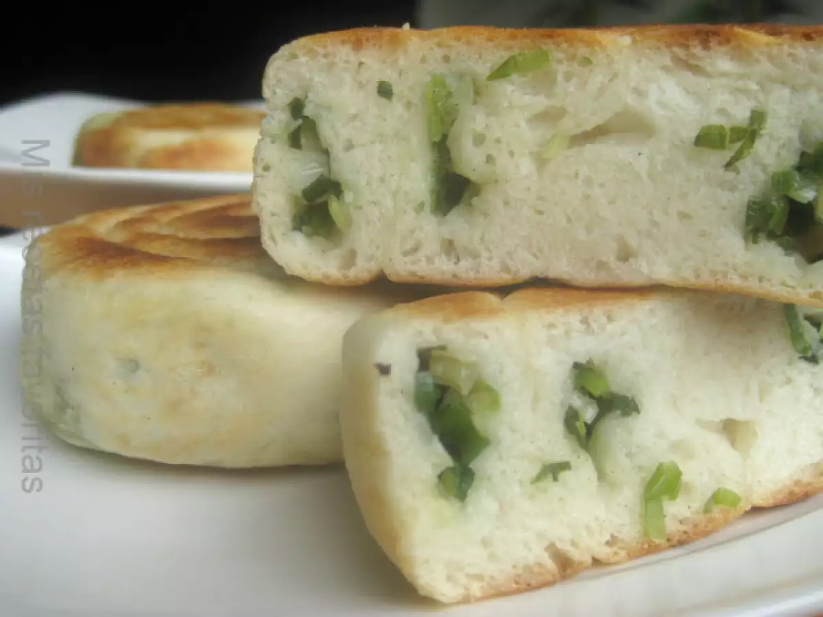 Caracolas de cebolleta, pan de cebolleta chino - foto 7