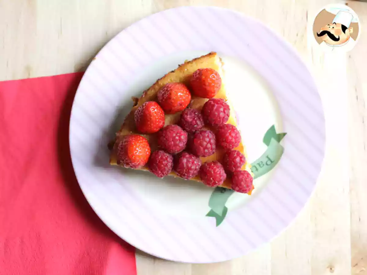 Cheesecake con fresas y frambuesas - foto 2