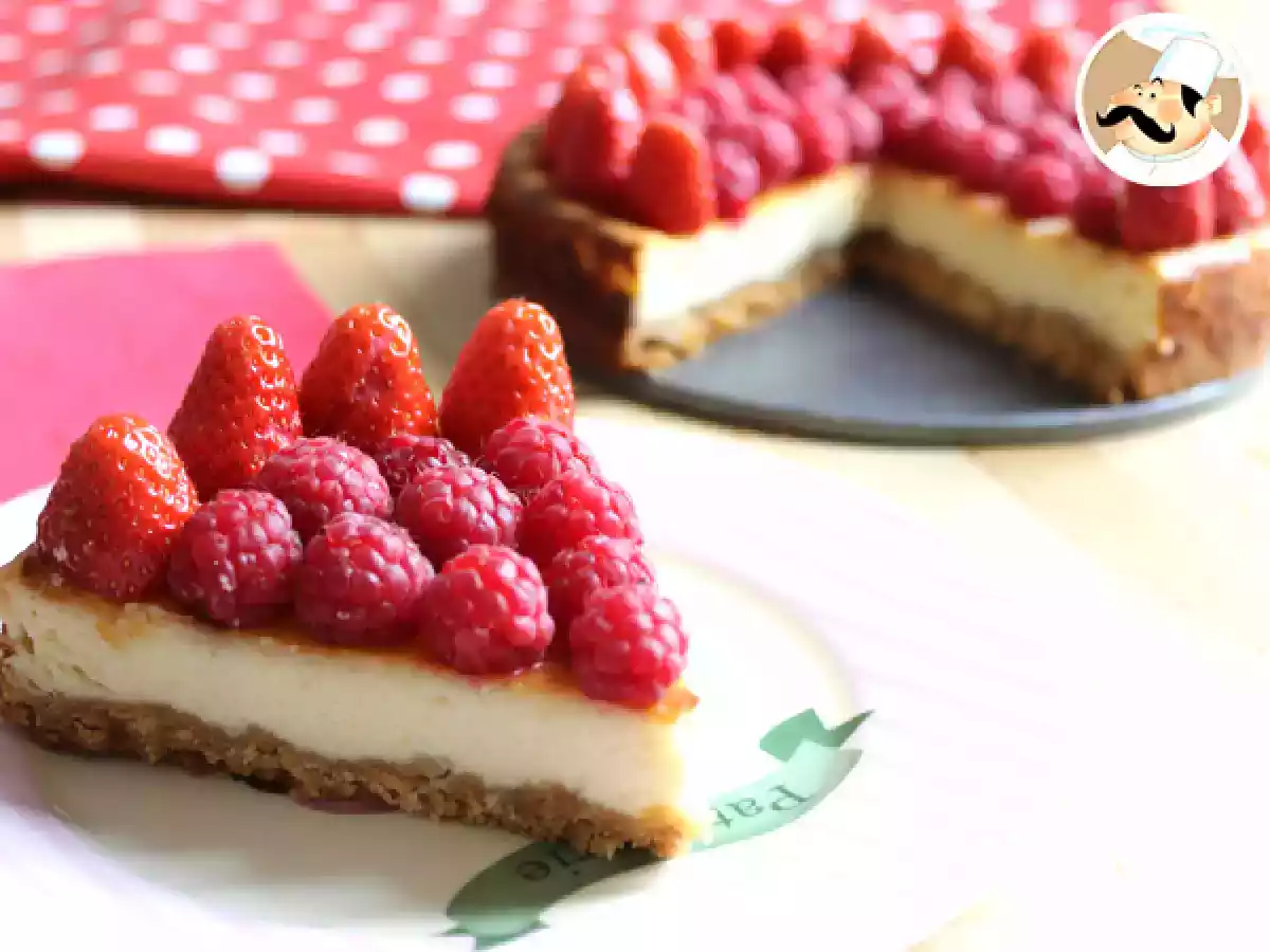 Cheesecake con fresas y frambuesas - foto 5