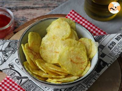 Chips de patata al microondas