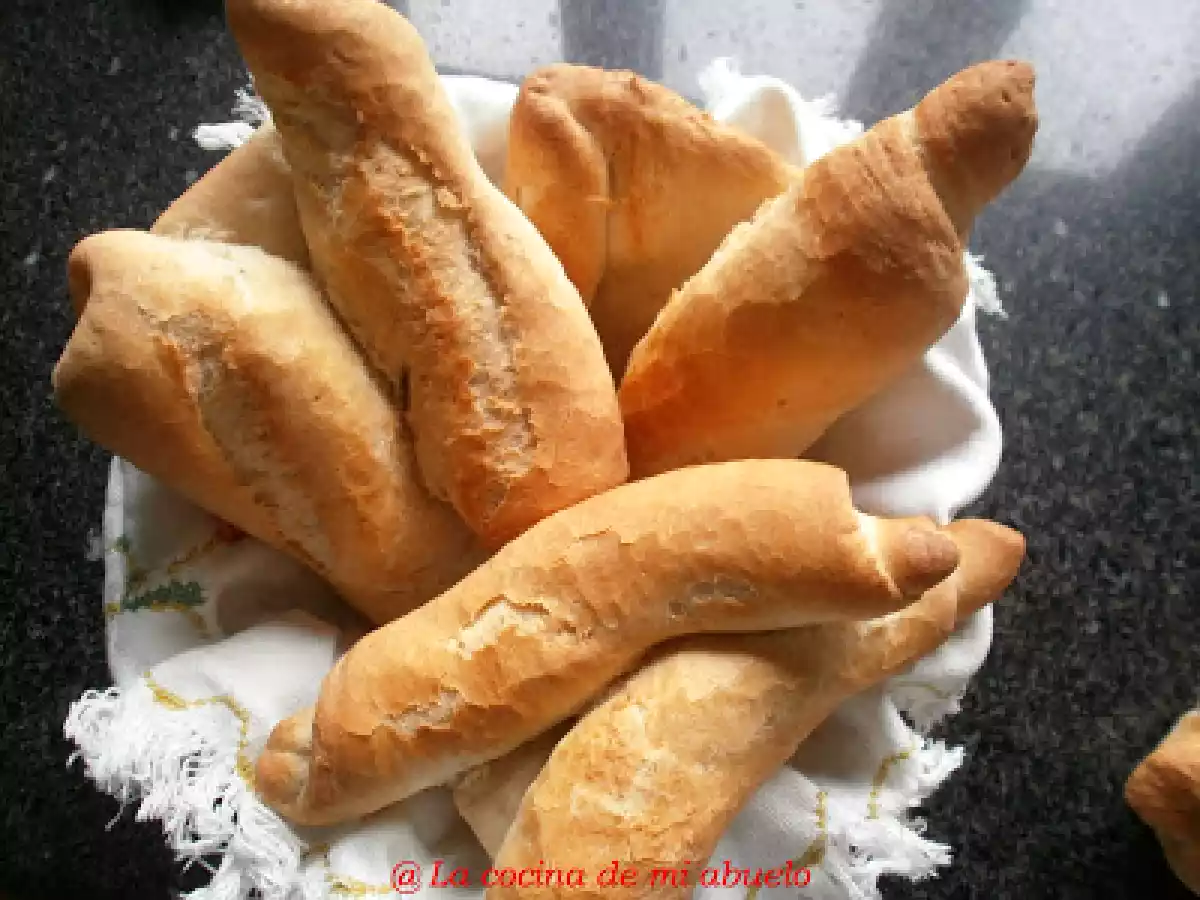 Churruscos de pan gramado