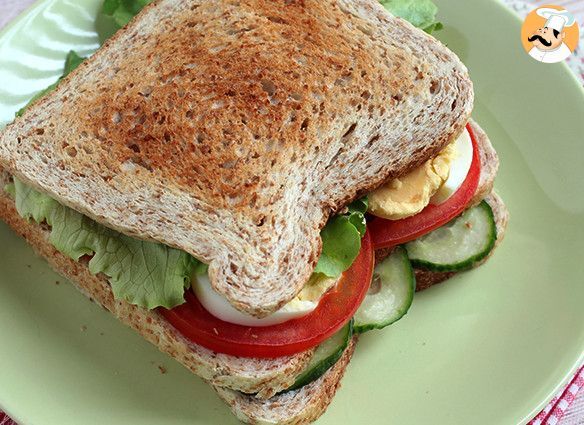 Club sandwich vegetariano - Receta Petitchef