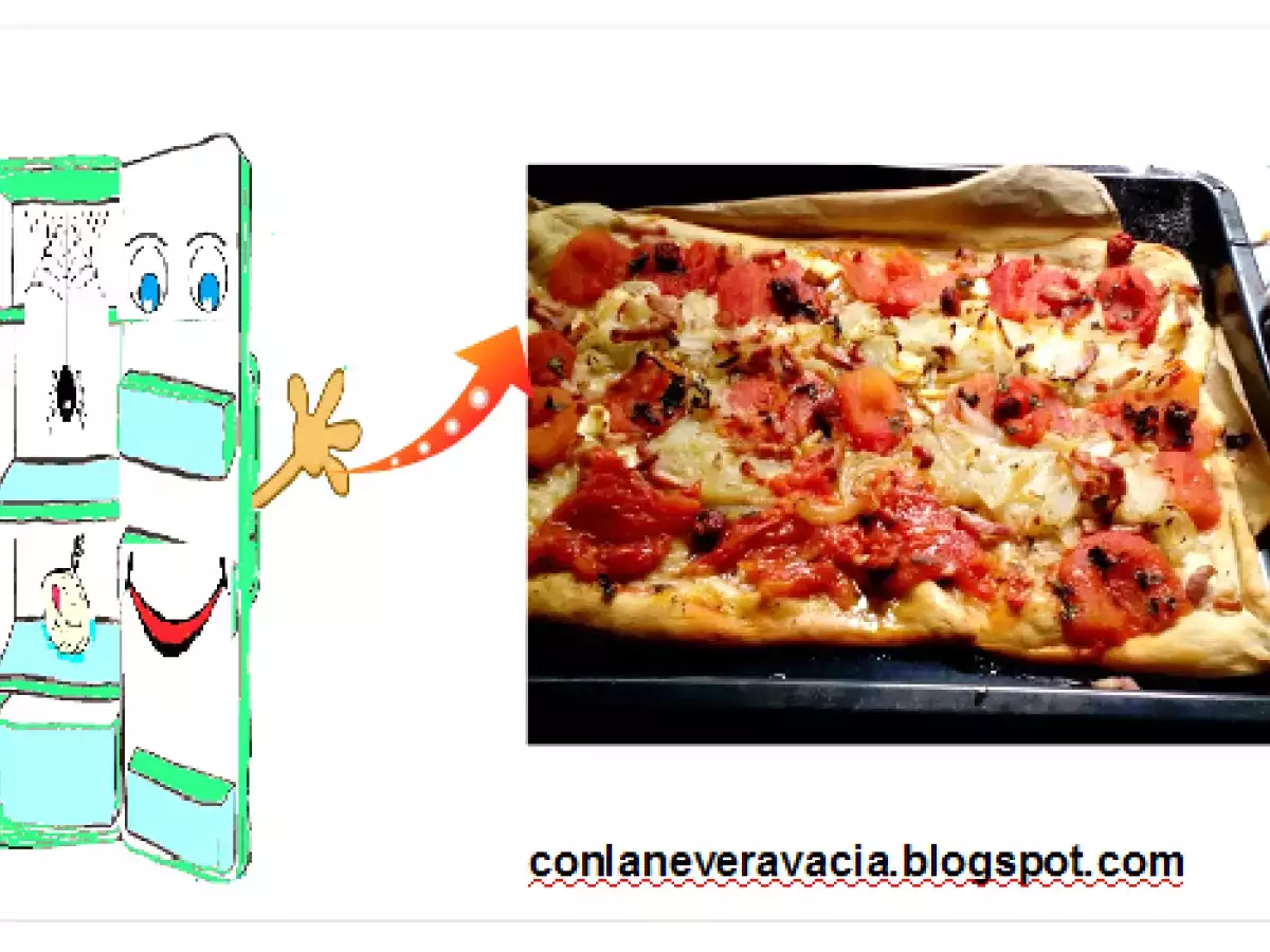 Coca de tomate de nuestro huerto