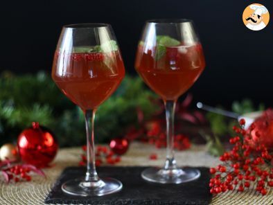 Cóctel festivo, Spritz servido en una bola de Navidad - foto 3
