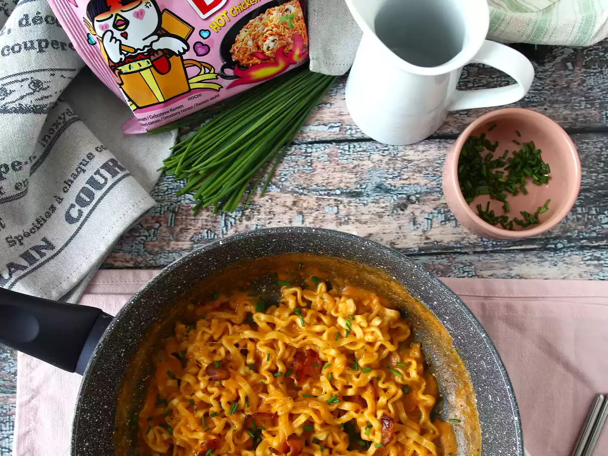 Cómo preparar ramen Buldak Carbonara - foto 4