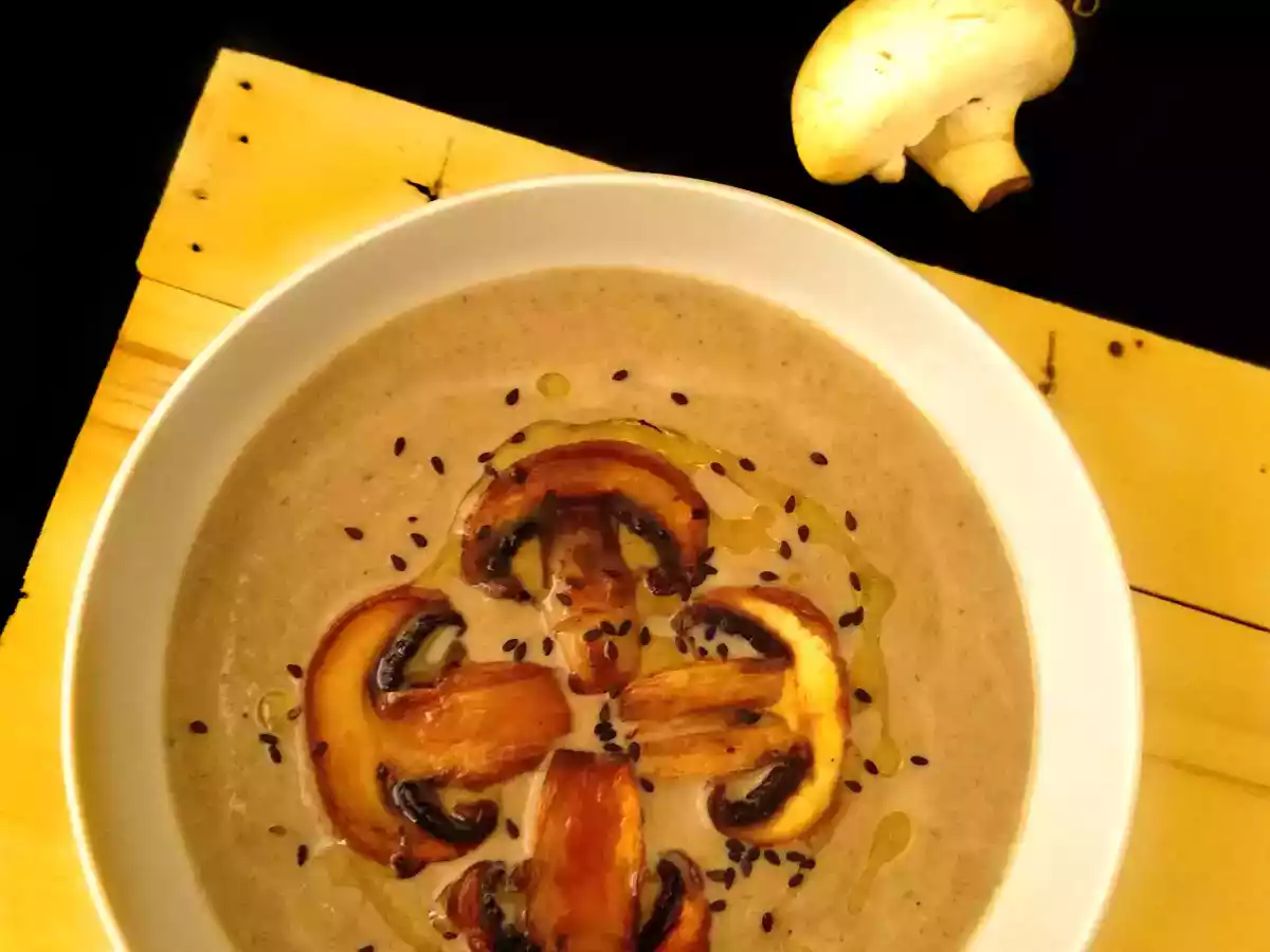 Crema de champiñones (baja en calorías)