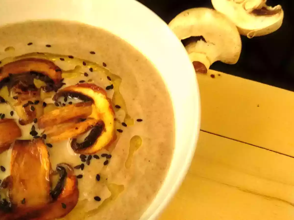 Crema de champiñones (baja en calorías) - foto 2