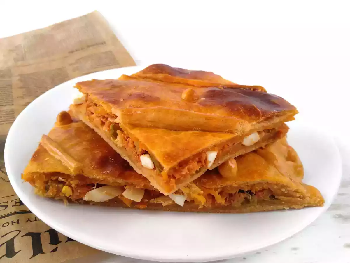 Empanada de atún con masa casera de cerveza {En panificadora y sin levadura} - foto 2