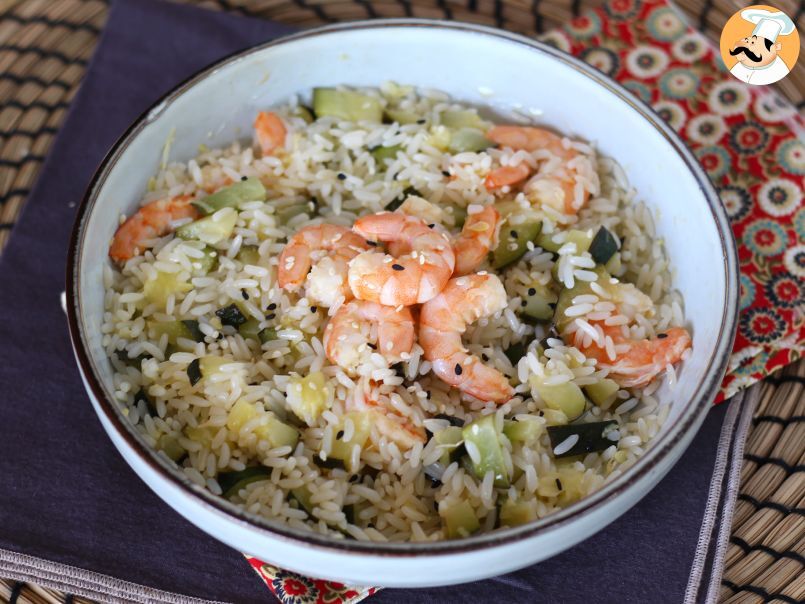 Ensalada de arroz con langostinos, calabacines y jengibre - foto 3
