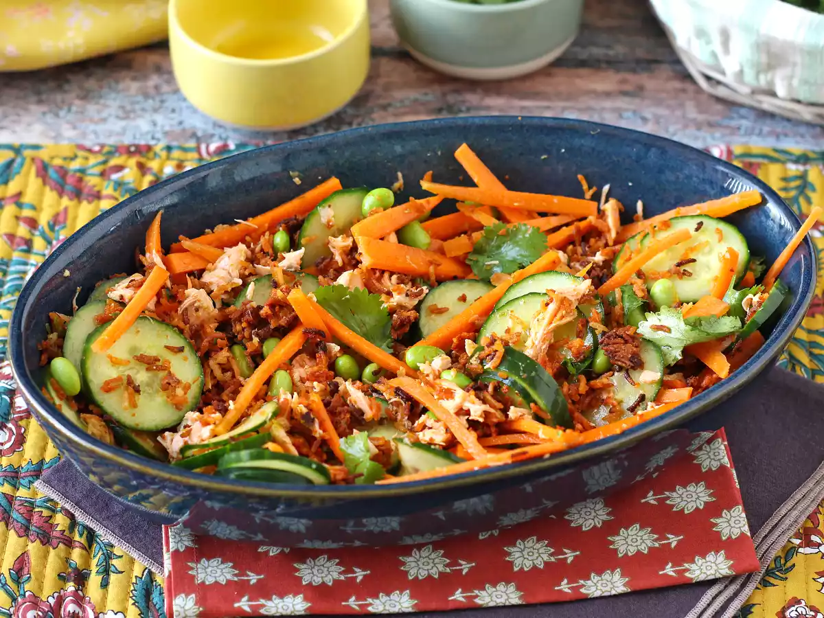 Ensalada de arroz crujiente con salmón y un toque picante - foto 5
