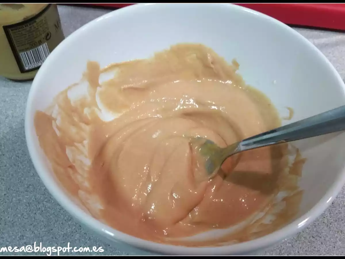 Ensalada de arroz, piña y salsa rosa - foto 3