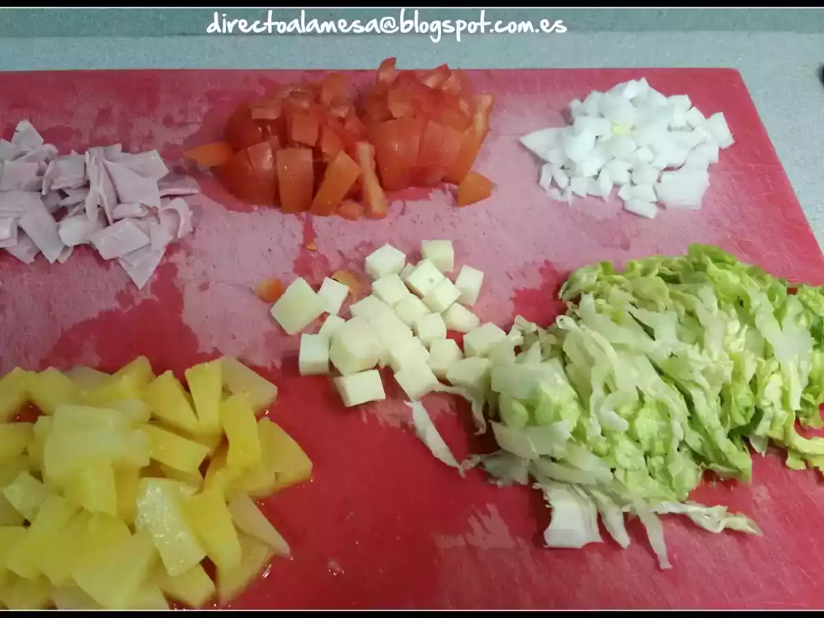 Ensalada de arroz, piña y salsa rosa - foto 6