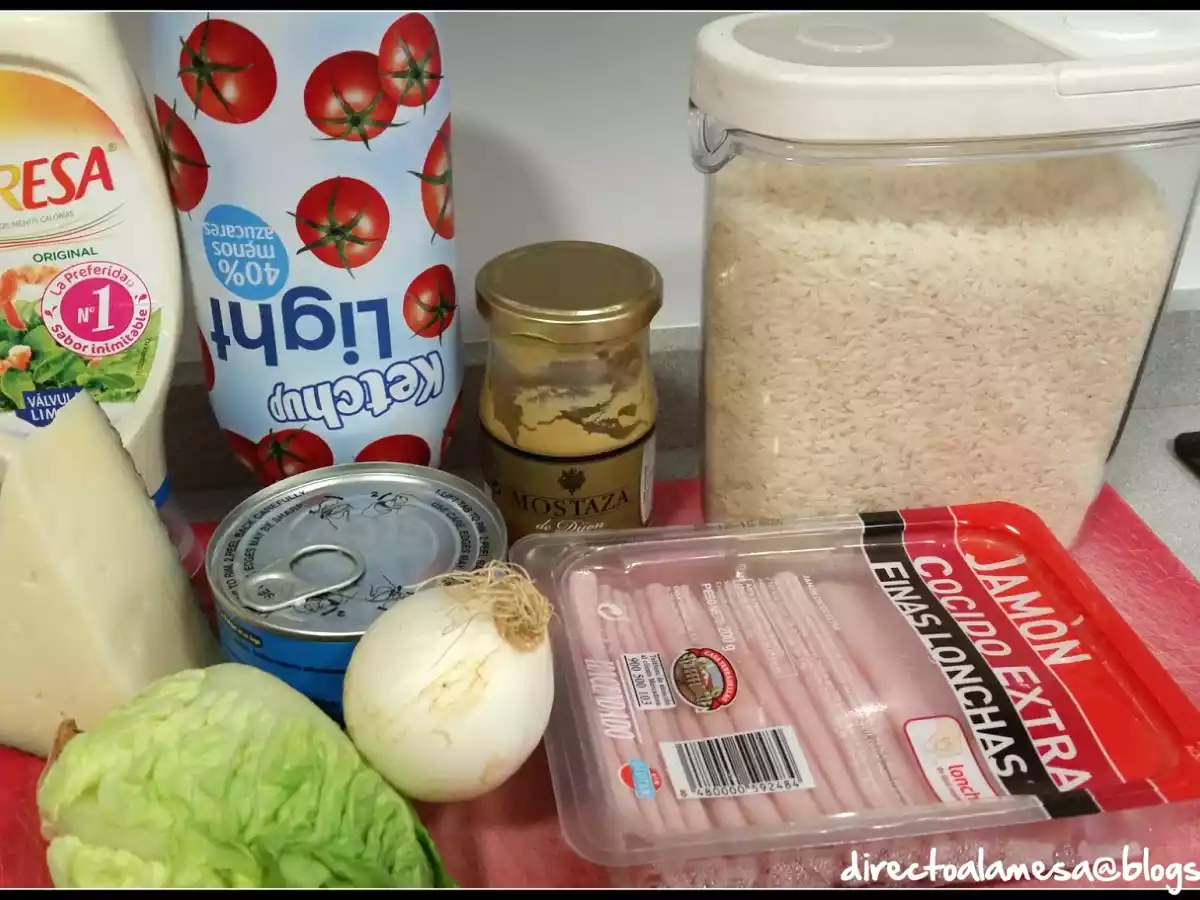 Ensalada de arroz, piña y salsa rosa - foto 7