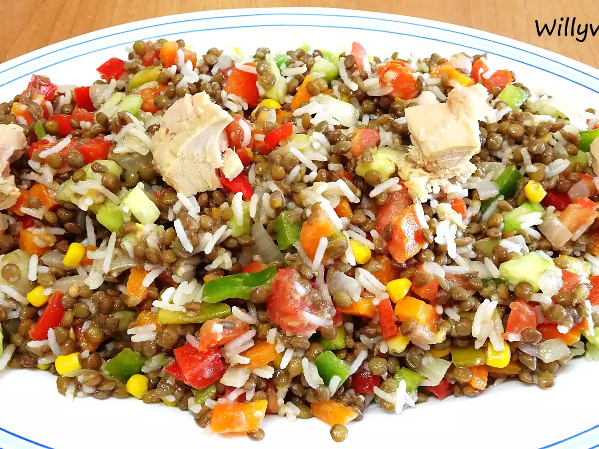 Ensalada de lentejas y arroz basmati - foto 3