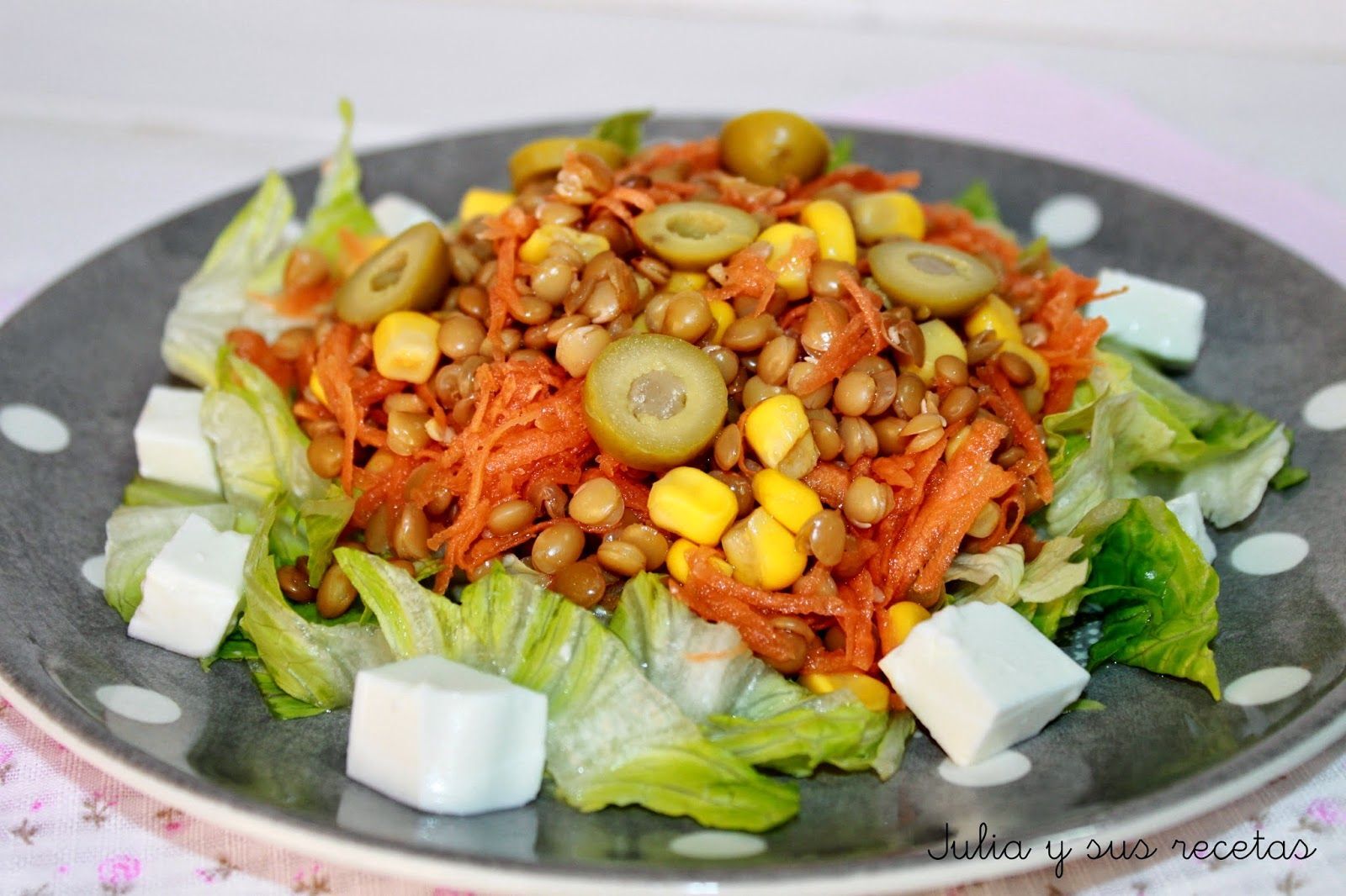 Ensalada De Lentejas Y Queso, Receta Petitchef