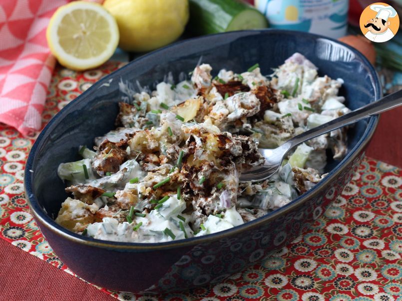 Ensalada de pepinos y patatas crujientes - foto 4