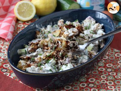 Ensalada de pepinos y patatas crujientes - foto 4