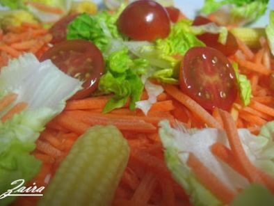 Ensalada de zanahoria, maíz, tomates cherry y cogollos - foto 3