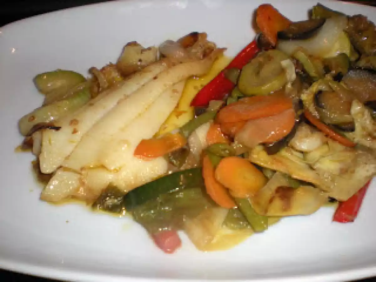 Filetes de fletan con hortalizas - foto 2
