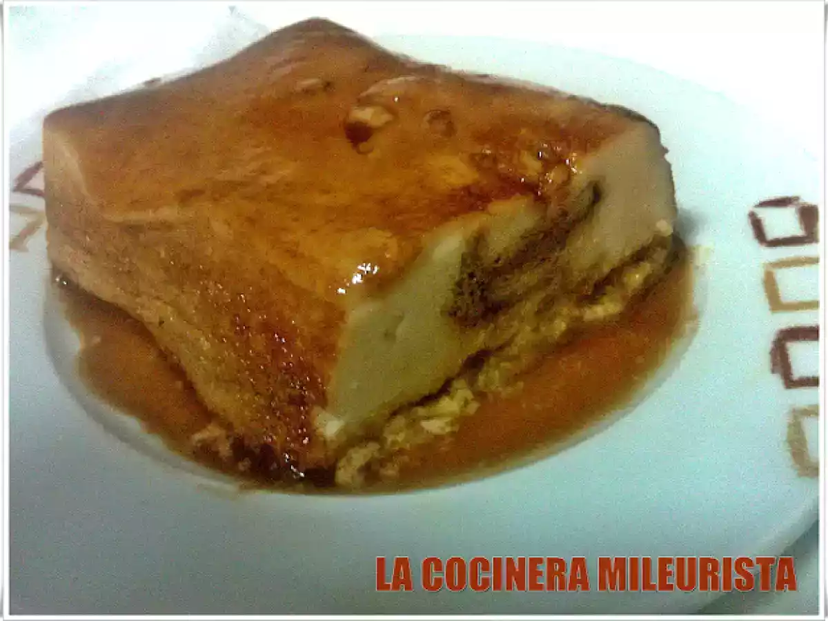 Flan de manzana con leche condensada (Microondas) - foto 2