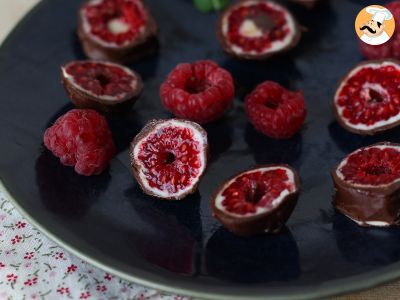 Franuí caseros: mini bombones de frambuesa con cobertura de chocolate - foto 2