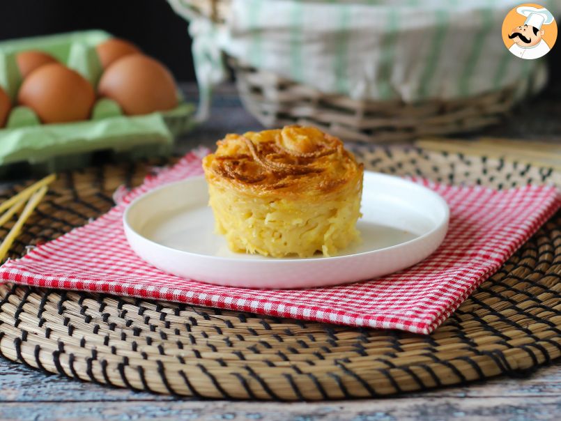 Frittata de espaguetis en freidora de aire