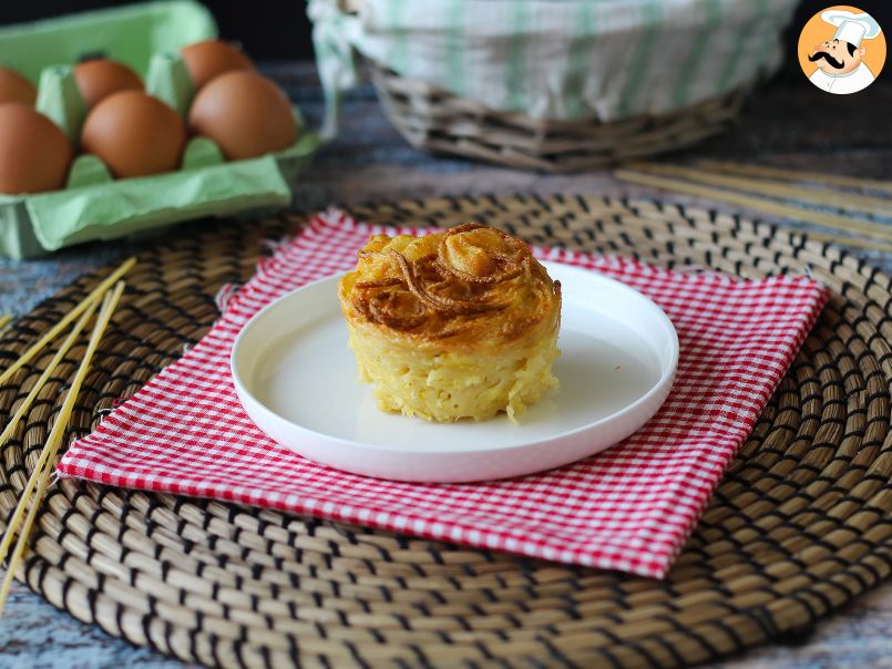 Frittata de espaguetis en freidora de aire - foto 5