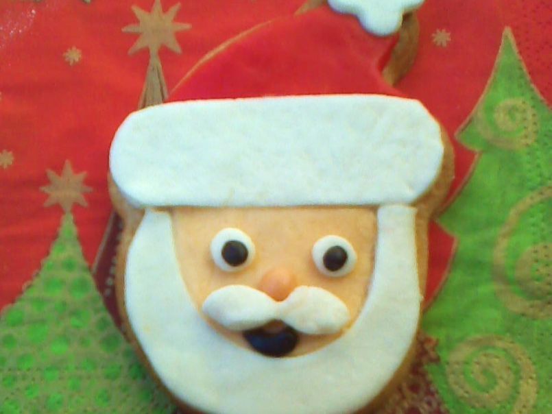 Galletas decoradas con fondant para navidad, Papa Noel - foto 2
