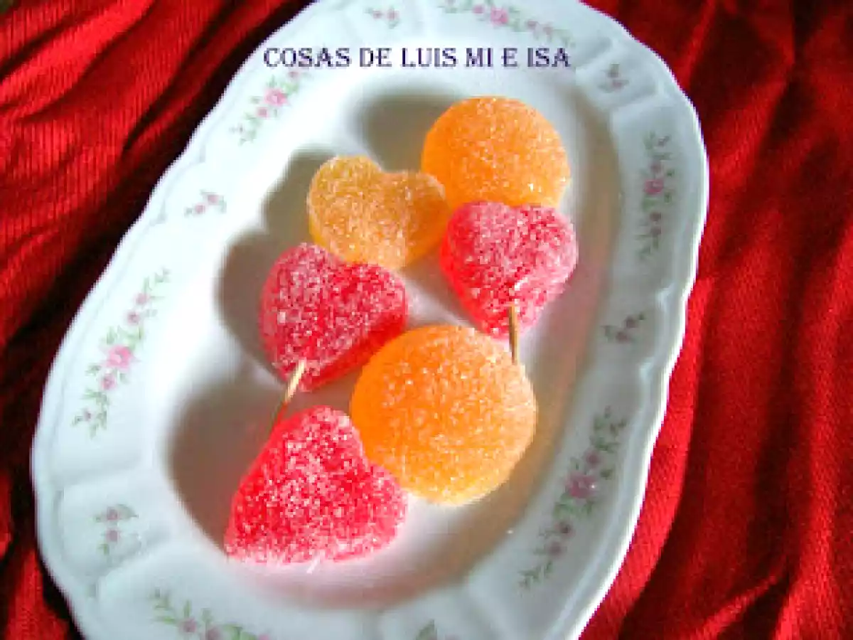 Gominolas de melocotón y fresa