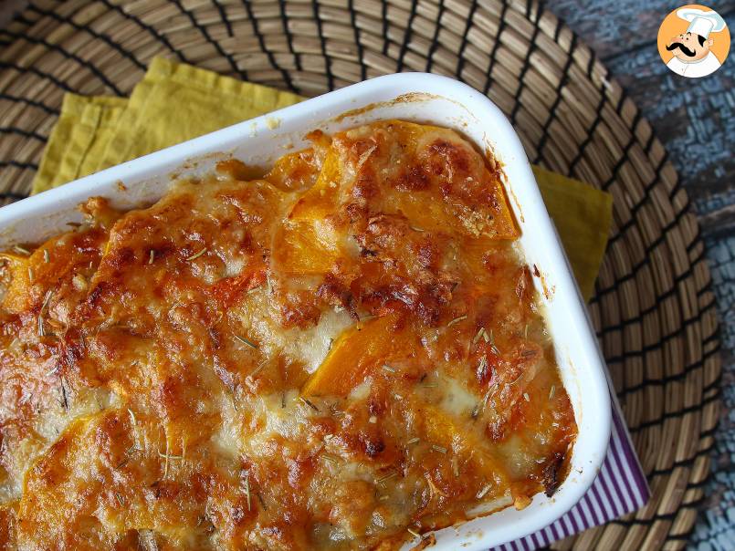 Gratinado de calabaza y queso, perfecto para el otoño