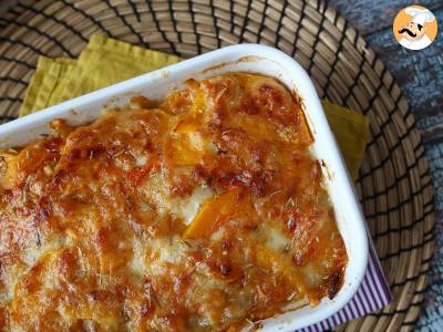 Gratinado de calabaza y queso, perfecto para el otoño